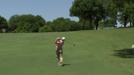 Scott Parel gets on the green in two leading to birdie at Invited Classic