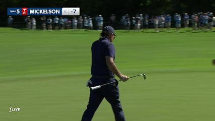 Phil Mickelson gets up-and-down for birdie at Sentry