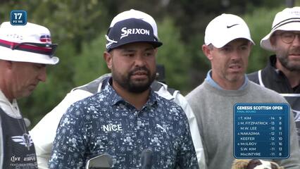 J.J. Spaun hits tee shot to 8 feet, sets up birdie on No. 17 at Genesis Scottish Open