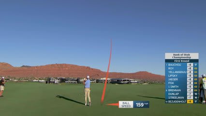 Christiaan Bezuidenhout drains 5-foot birdie putt on No. 18 at Bank of Utah