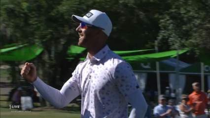 Tano Goya chips in for 33-foot birdie at Valspar