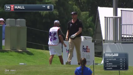Harry Hall hits tee shot to 8 feet, sets up birdie on No. 14 at FedEx St. Jude