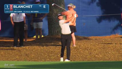 Chandler Blanchet gets up-and-down from 163 yards for birdie on No. 1 at RBC Heritage