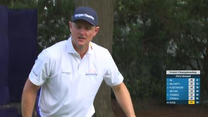 Justin Rose hits tee shot to 6 feet, sets up birdie on No. 6 at Truist Championship