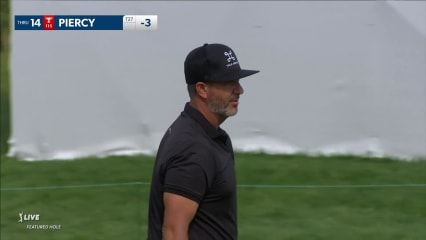 Scott Piercy sinks a 21-foot birdie putt on No. 14 at RBC Canadian