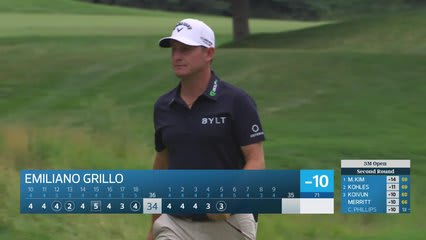 Emiliano Grillo sinks 10-foot birdie putt on No. 5 at 3M Open