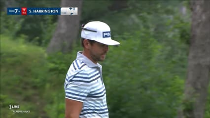 Scott Harrington makes birdie on No. 16 at John Deere