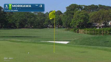Collin Morikawa makes birdie on No. 5 at RBC Heritage