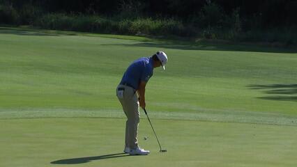 John VanDerLaan makes his second eagle of the day at Compliance Solutions