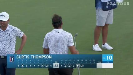 Curtis Thompson makes birdie on No. 15 at Bermuda