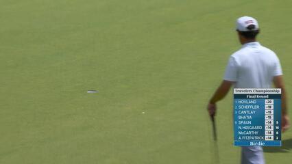 Jackson Suber sinks 24-foot birdie putt on No. 4 at Travelers