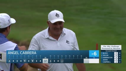 Ángel Cabrera makes eagle putt on No. 13 at The Ally Challenge