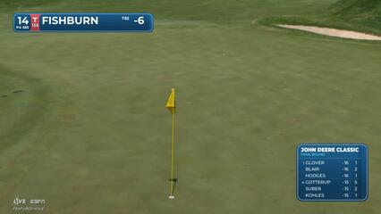 Patrick Fishburn's 342-yard drive sets up birdie on No. 14 at John Deere