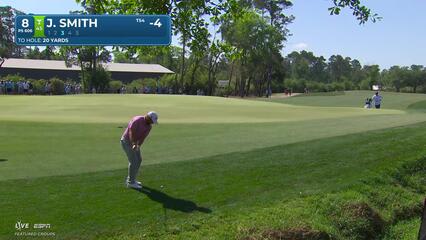 Jordan L Smith rolls in 6-foot birdie putt on No. 8 at Texas Children's