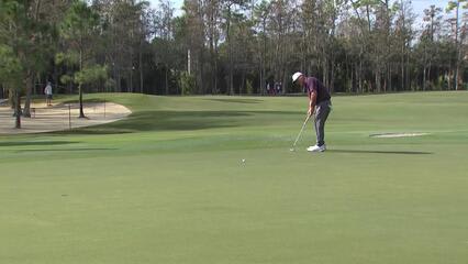 David Duval makes birdie putt on No. 3 at Chubb Classic