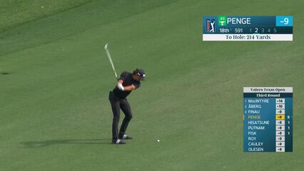Marco Penge hits 225-yard approach to 38 feet, sets up birdie on No. 18 at Valero