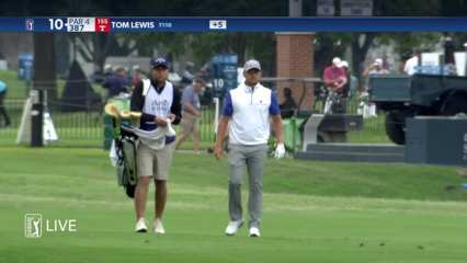 Tom Lewis goes after flag and makes birdie at Charles Schwab