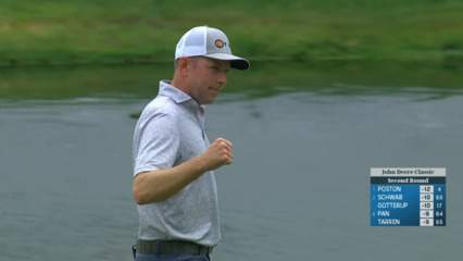 Bo Hoag sinks a 24-foot birdie at John Deere