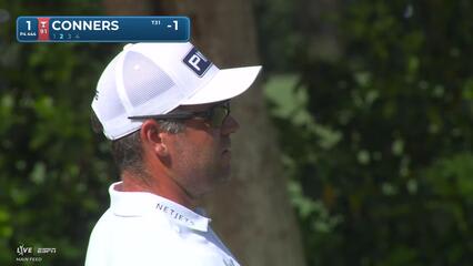 Corey Conners sinks 16-foot birdie putt on No. 1 at Arnold Palmer
