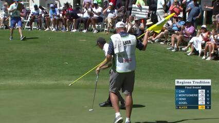 Steven Alker makes birdie on No. 10 at Regions Tradition
