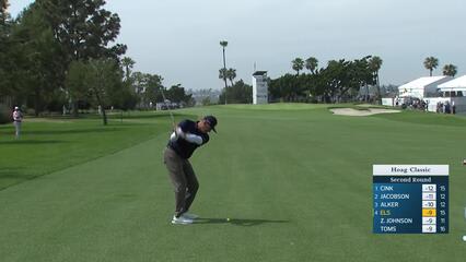 Ernie Els makes birdie on No. 16 at Hoag Classic