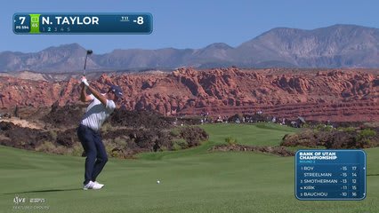Nick Taylor reaches par-5 No. 7 in two, makes birdie at Bank of Utah