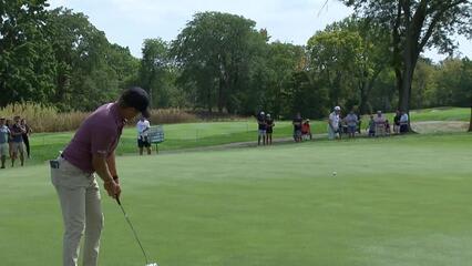 Chandler Blanchet makes par putt on No. 15 at Nationwide Children's