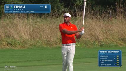 Tony Finau makes birdie on par-5 15th at Wyndham
