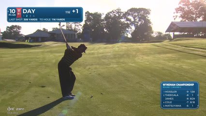 Jason Day's 116-yard approach sets up birdie on No. 10 at Wyndham