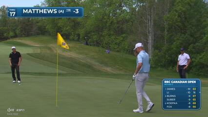 Justin Matthews holes 32-foot shot from rough for birdie on No. 8 at RBC Canadian