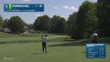 Billy Horschel's 161-yard approach sets up birdie on No. 9 at Biltmore Championship