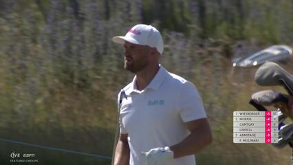 Wyndham Clark sinks 42-foot birdie putt on No. 16 at Genesis Scottish Open