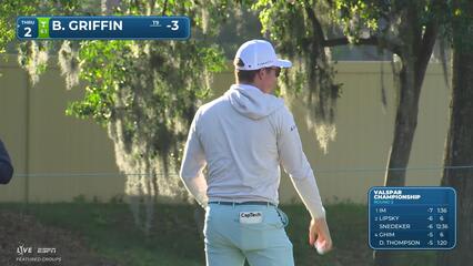 Ben Griffin sinks 7-foot birdie putt on No. 11 at Valspar