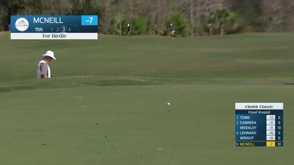George McNeill makes birdie putt on No. 11 at Chubb Classic