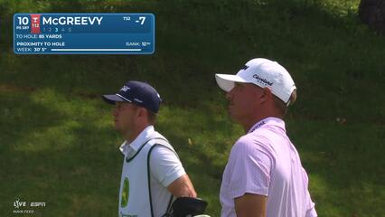 Max McGreevy gets up-and-down from 86 yards for birdie on No. 10 at John Deere
