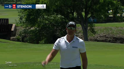 Henrik Stenson gets up-and-down for birdie at AT&T Byron Nelson