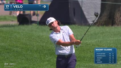 Kevin Velo makes birdie on No. 17 at Rocket Classic