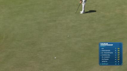 Neal Shipley pours in 31-foot birdie putt on No. 13 at Valspar