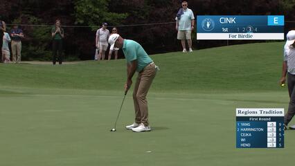 Stewart Cink makes birdie on No. 1 at Regions Tradition