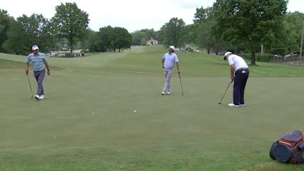 Chad Campbell holes birdie putt at Principal
