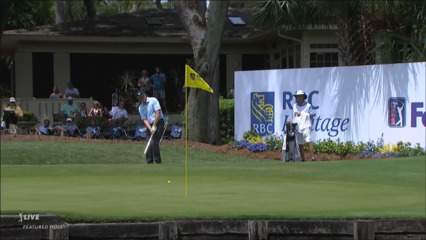 Ernie Els chips in to save par at RBC Heritage