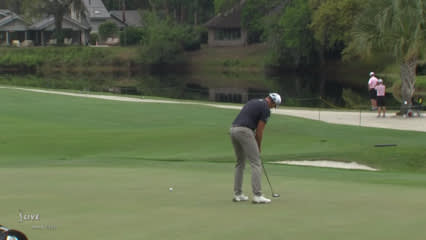 Henrik Stenson drains birdie putt at RBC Heritage
