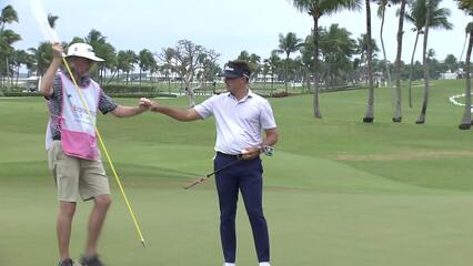 Hank Lebioda's beautiful approach leaves short birdie at The Bahamas Golf Classic