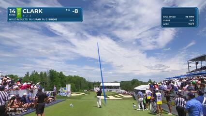 Wyndham Clark hits tee shot to 4 feet, sets up birdie on No. 14 at RBC Canadian