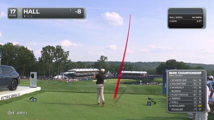 Harry Hall makes electric chip-in birdie on No. 17 at BMW Championship