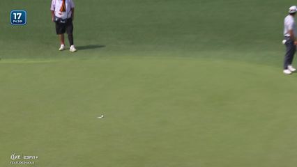 Taylor Dickson makes birdie on No. 17 at Houston Open