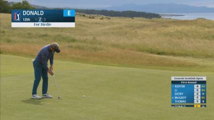 Luke Donald makes six-foot birdie putt at Genesis Scottish Open
