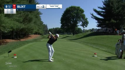 Jonas Blixt makes birdie on No. 8 at Travelers