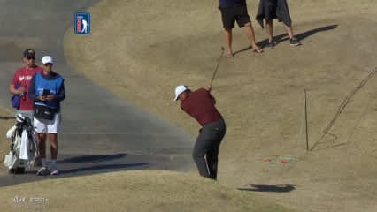 Norman Xiong controls spin nicely from the rough to yield birdie at The American Express