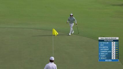 S.H. Kim makes 39-foot putt for birdie from just off the green on No. 12 at Sony Open